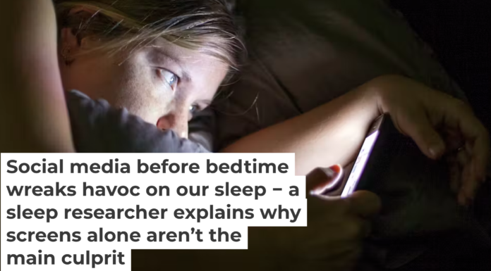 Social media use before bedtime can be stimulating in ways that screen time alone is not. Adam Hester/Tetra Images via Getty Images